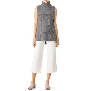DEREK LAM 10 Crosby Grey Turtleneck Top